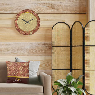 Woodsy Brown Abstrakt Cosmos Large Clock Stor Klocka
