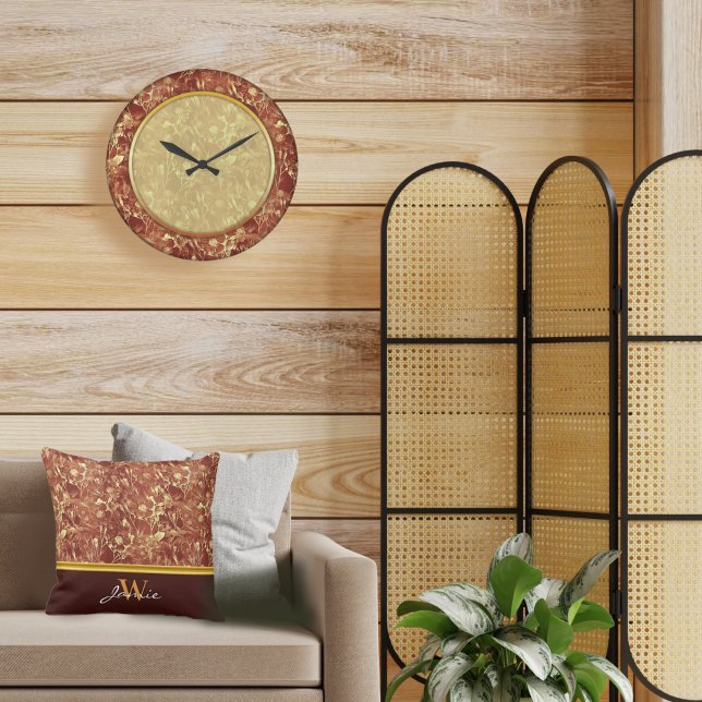 Woodsy Brown Abstrakt Cosmos Large Clock Stor Klocka (Skapare uppladdad)