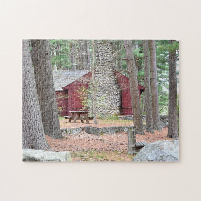Woodsy Cabin Puzzle Pussel (Horisontell)