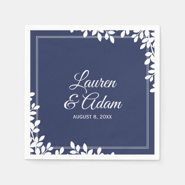 Woodsy Cocktail Napkins | Löv Ram (Midnight) DK Pappersservett (Framsidan)