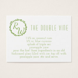 Woodsy Elegance | Bröllopsdag Namnteckning Cocktai Visitkort