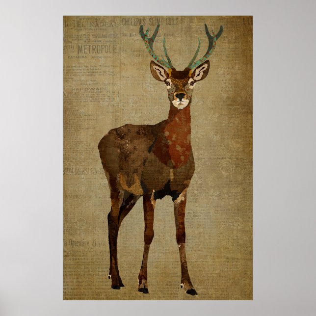 Woodsy Elk Art Poster (Framsidan)