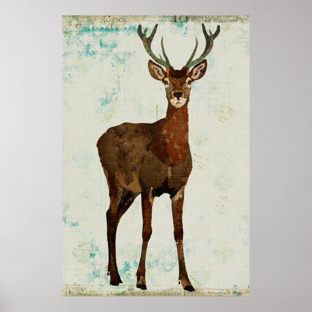 Woodsy Elk Art Poster (Framsidan)