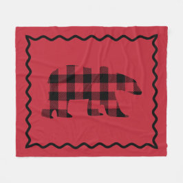 Woodsy Red and Black Play Fleece Blanket