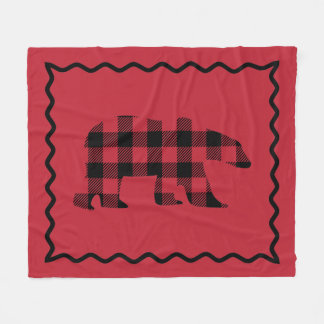 Woodsy Red and Black Play Fleece Blanket