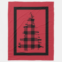 Woodsy Red and Black Play Fleece Blanket