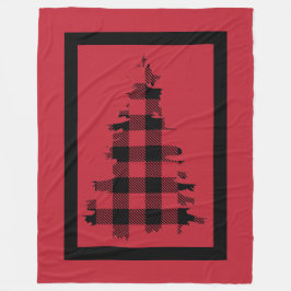 Woodsy Red and Black Play Fleece Blanket