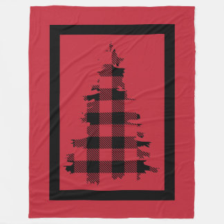 Woodsy Red and Black Play Fleece Blanket