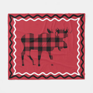 Woodsy Red and Black Play Fleece Blanket