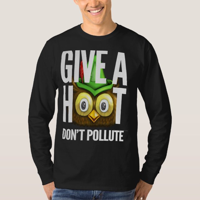 Woodsy Uggla Ge a Hoot Do Not Pollute Distress VI T Shirt (Framsida)