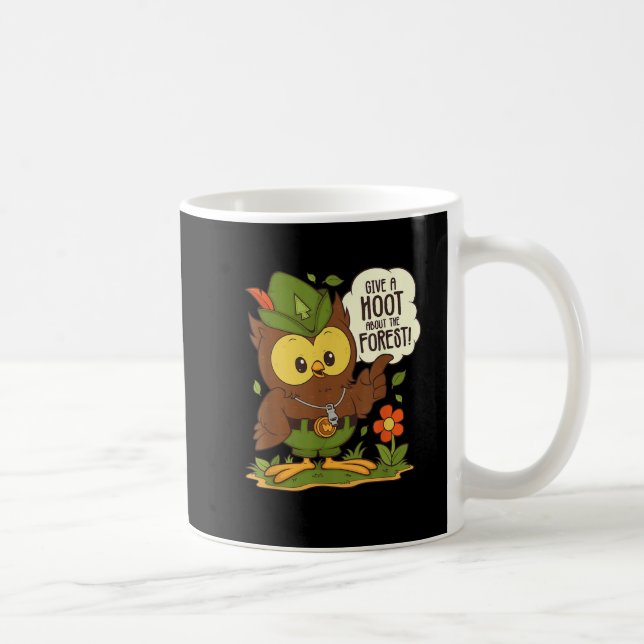 Woodsy Uggla Ge a Hoot om skogsvårdsdagen Kaffemugg (Höger)