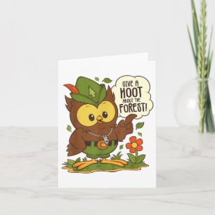 Woodsy Uggla Ge A Hoot om skogsvårdsdagen Kort