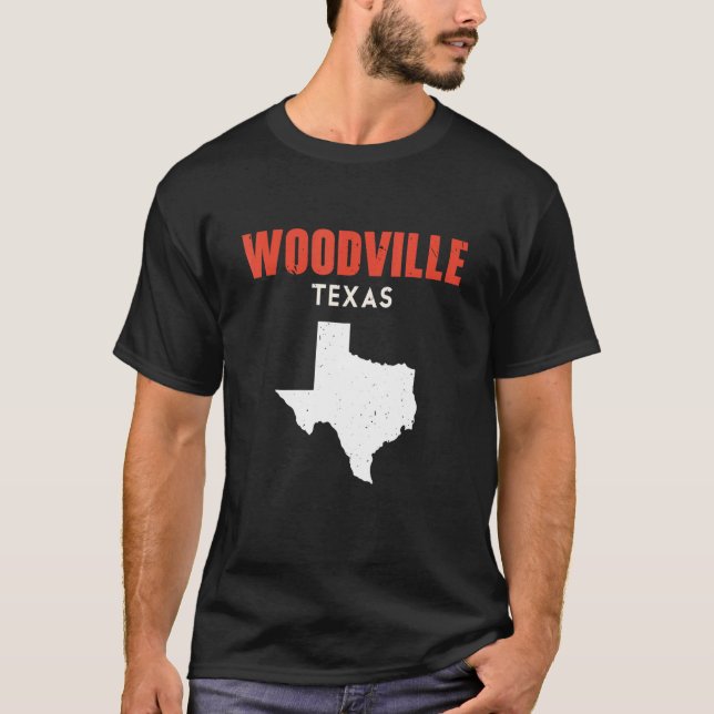 Woodville Texas USA State America Travel Texas T Shirt (Framsida)