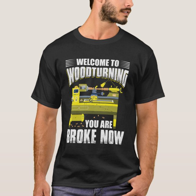 Woodving Verktyg Sandpaper Wood Turner Lathe Wood  T Shirt (Framsida)