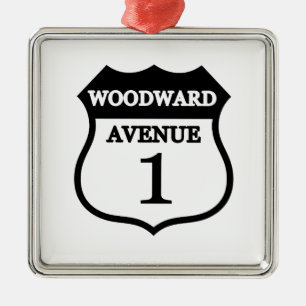 Woodward avenyrutt 1 undertecknar Woodward gåvor Julgransprydnad Metall
