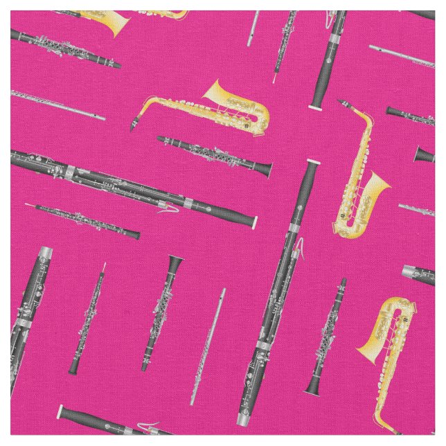 Woodwind Band Instruments Music Musician Rosa Tyg (Närbild)