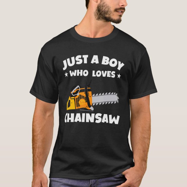 Woodworker Chainsaw Tree Cutter  Mens Kids T Shirt (Framsida)