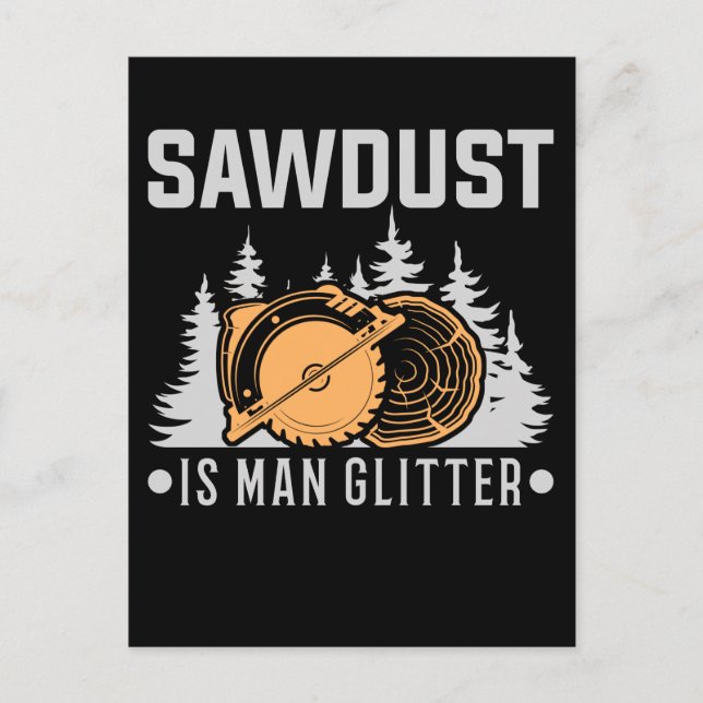 Woodworking Carpenter Dad Craftsman Funny Vykort (Framsida)