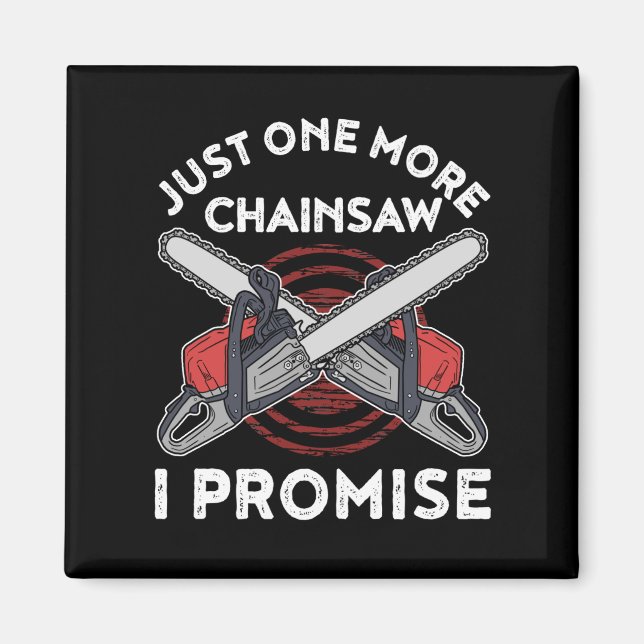 Woodworking Gift Manar Lumberjack Arborist Chainsz Magnet (Framsidan)