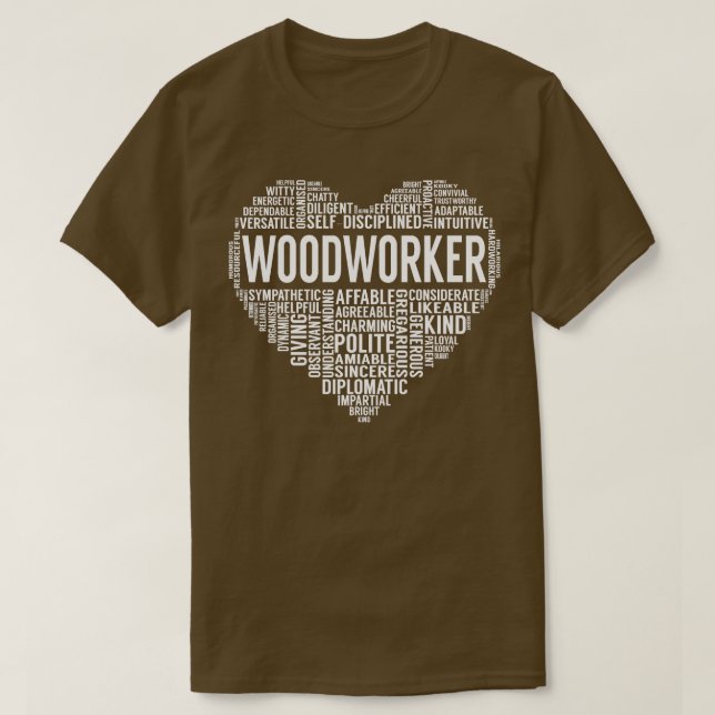 Woodworking Heart T Shirt (Design framsida)