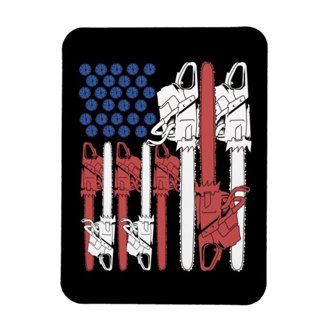 Woodworking Manar Lumberjack Gifts Arborist Chains Magnet (Vertikal)