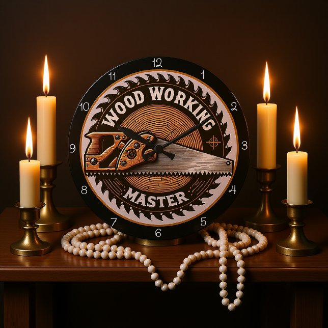 Woodworking Master Saw Blade with Hand Saw Stor Klocka (Skapare uppladdad)