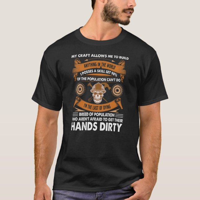 Woodworking My Craft tillåter mig Woodturner T Shirt (Framsida)