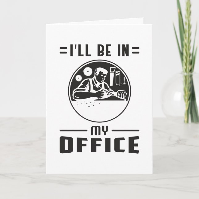 Woodworking Saw Woodworking Carpenter Funny Gift Kort (Framsida)