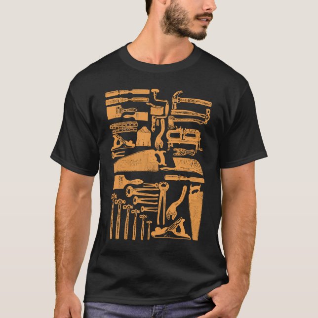Woodworking tools and accessories t shirt (Framsida)