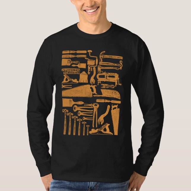 Woodworking tools and accessories t shirt (Framsida)