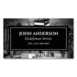 Woodworking Verktyg Carpenter Handyman Business Magnetiska Visitkort