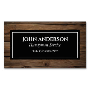 Woodworking Verktyg Carpenter Handyman Business Magnetiska Visitkort