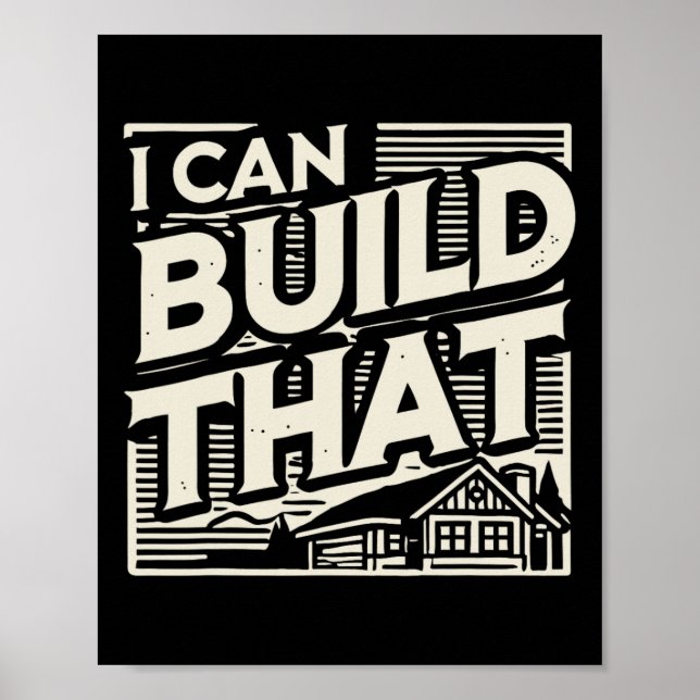 Woodworking Woodworking House Builder I kan Bygga  Poster (Framsidan)