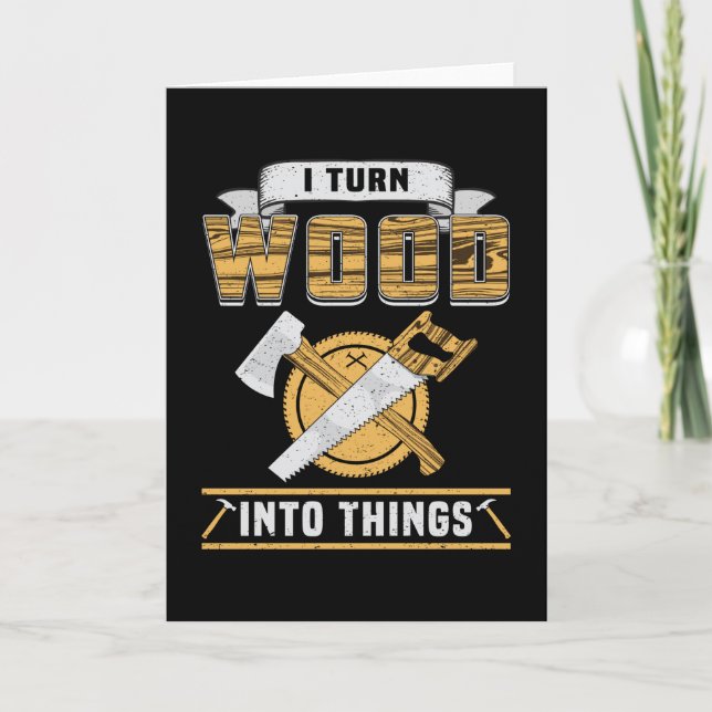 Woodworking Woodworking Wood Carpenter Gift Idea Kort (Framsida)