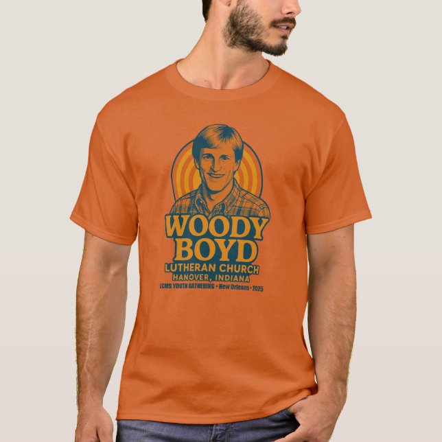 Woody Boyd Lutheran Church T Shirt (Framsida)