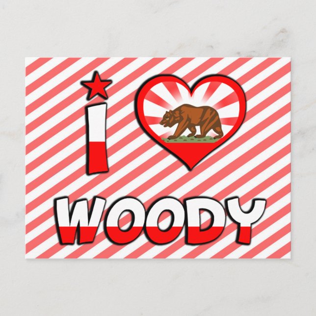 Woody, CA Vykort (Framsida)