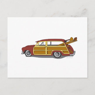 Woody Car Vykort