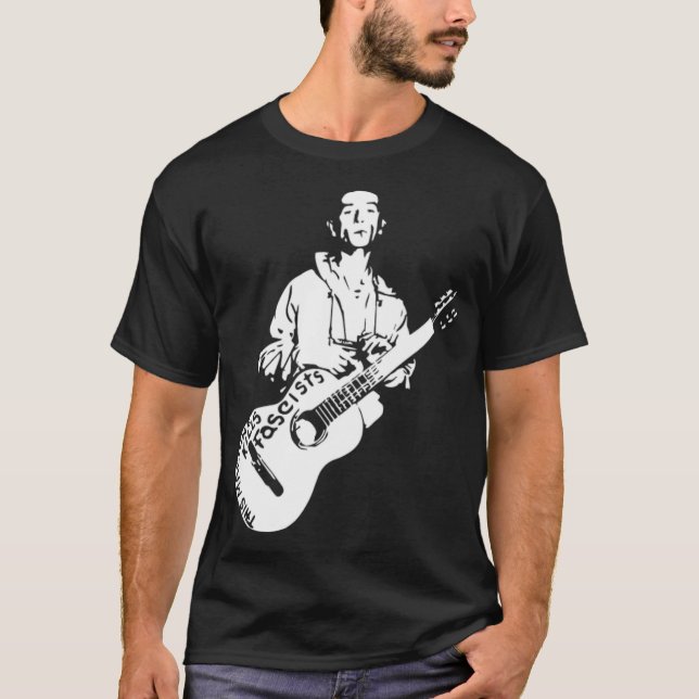 Woody Guthrie Den här Maskin Dödan roliga golftjej T Shirt (Framsida)