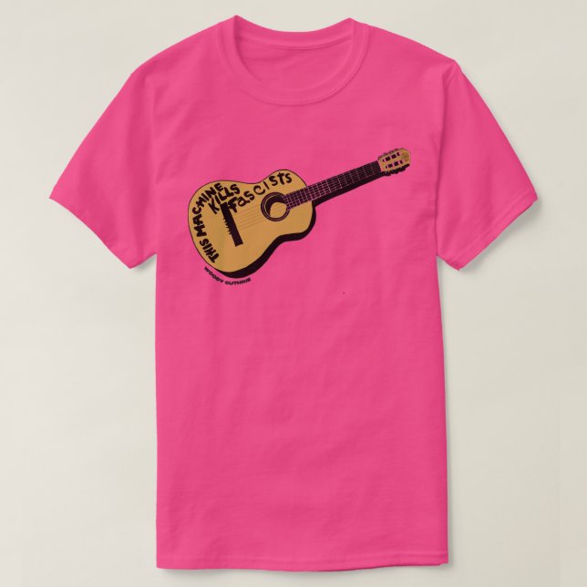 Woody Guthrie dödor Fascister i Maskin T Shirt (Design framsida)