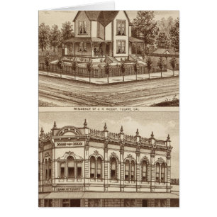 Woody res, Bank of Tulare Hälsningskort