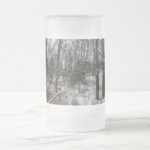 Woody Snö Dag Frostad Glas Ölmugg Frostat Ölglas
