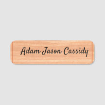 Woody Stil Classic Namn bricka