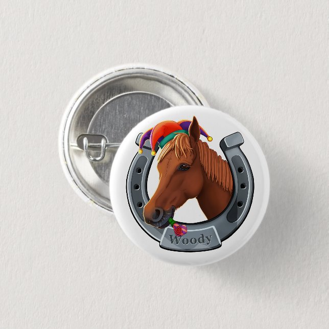 Woody the pony knapp (Framsida & baksida)