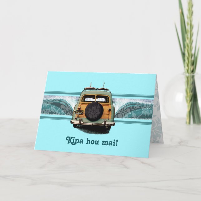 Woody Wave Greeting Cards Kort (Framsida)