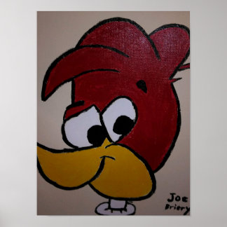 Woody Woodpecker Inspired Fläkt Art Poster