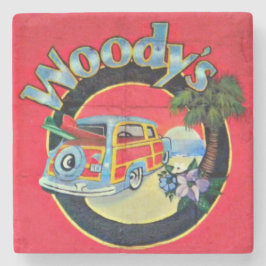 Woody's Pizza, Folly Beach, South Carolina Coaster Stenunderlägg