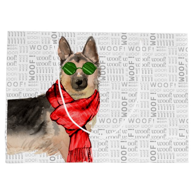 Woof Art Funny German Shepherd jul (Baksidan)