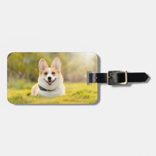 Woof! - bagageetikett bagagebricka (Horisontell Framsida)