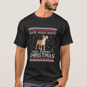 Woof Bull Terrier Ugly jul Sweater Hund älskare T Shirt