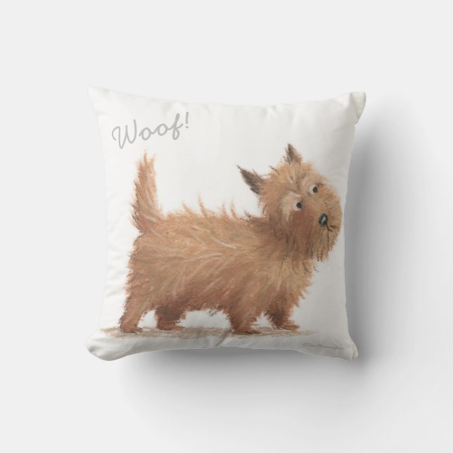 Woof! Cushion - Scottish Hund / Cain Terrier Kudde (Framsida)